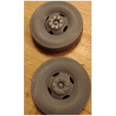 Truck wheels front axle set 1/24 60s 40mm dia