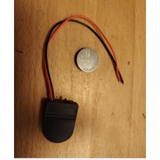 Button cell battery holder switched 3v suit led